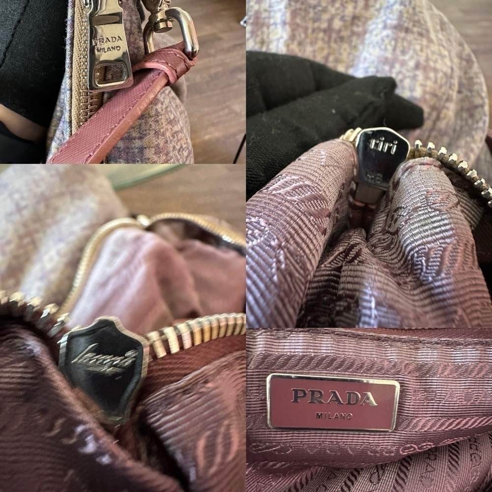 💕PRISTINE AUTHENTIC PRADA LARGE FABRIC/ LEATHER 2 WAY BAG 💕 - Picture 12 of 16